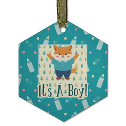 Baby Shower Flat Glass Ornament - Hexagon