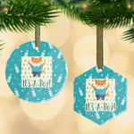 Baby Shower Flat Glass Ornament