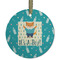 Baby Shower Flat Glass Ornament - Round