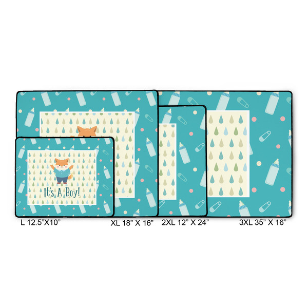 Baby Shower Gaming Mats - SIZE CHART