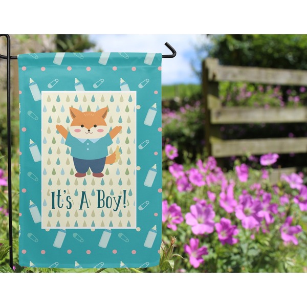Baby Shower Garden Flag - Outside In Flowers