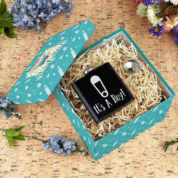 Baby Shower Gift Boxes with Lid - Canvas Wrapped - Large - In Context