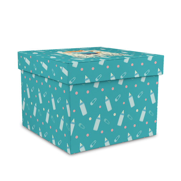 Custom Baby Shower Gift Box with Lid - Canvas Wrapped - Medium