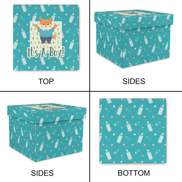 Baby Shower Gift Boxes with Lid - Canvas Wrapped - Small - Approval