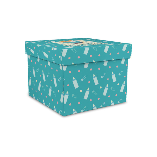 Baby Shower Gift Boxes with Lid - Canvas Wrapped - Small - Front/Main