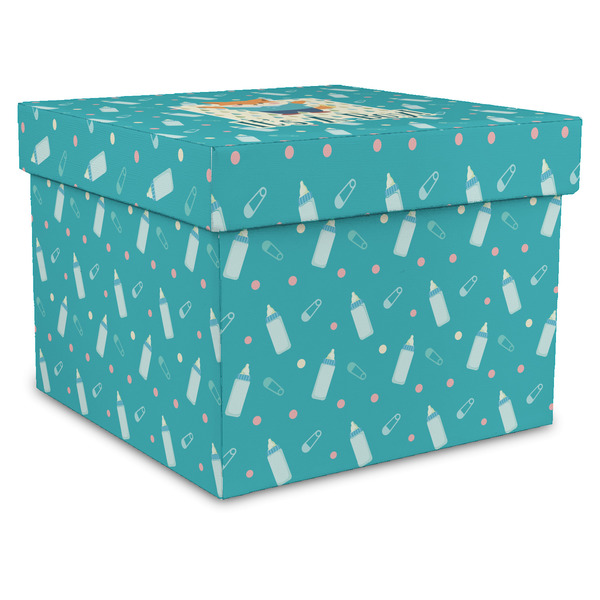 Custom Baby Shower Gift Box with Lid - Canvas Wrapped - X-Large