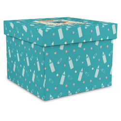 Baby Shower Gift Box with Lid - Canvas Wrapped - XX-Large