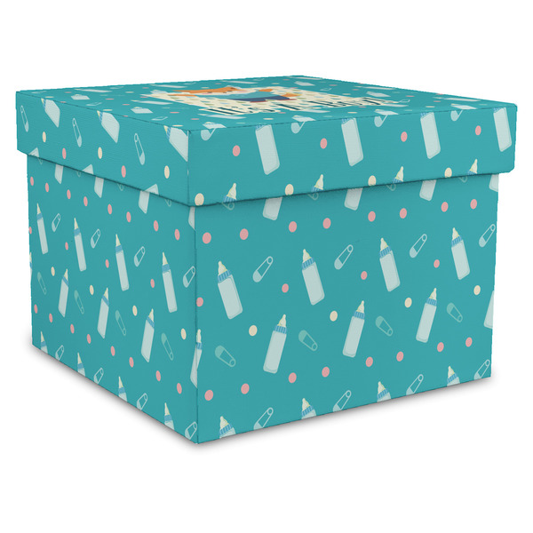 Custom Baby Shower Gift Box with Lid - Canvas Wrapped - XX-Large