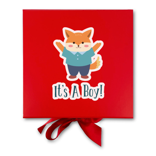 Baby Shower Gift Boxes with Magnetic Lid - Red - Approval