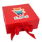 Baby Shower Gift Boxes with Magnetic Lid - Red - Front