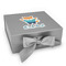Baby Shower Gift Boxes with Magnetic Lid - Silver - Front