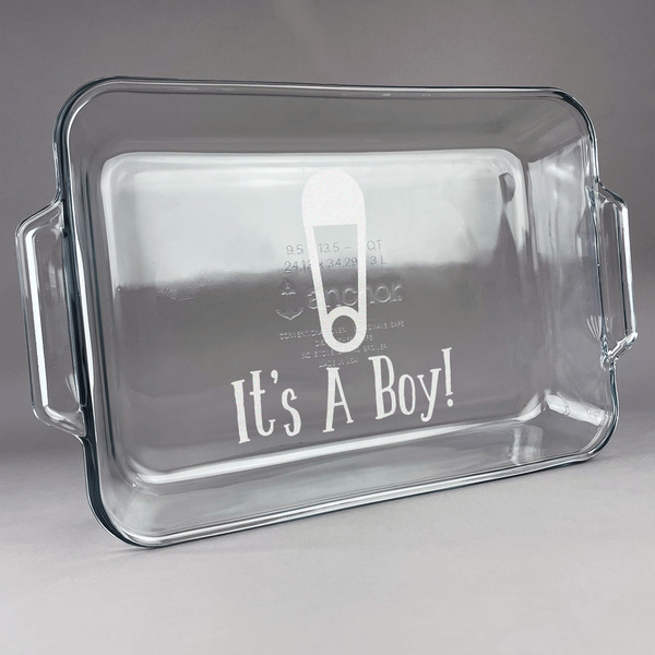 Custom Baby Shower Glass Baking and Cake Dish