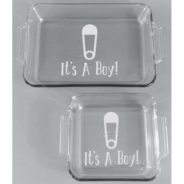 Baby Shower Glass Baking Dish Set - FRONT