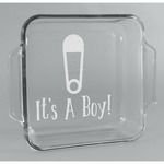 Baby Shower Glass Cake Dish - 8in x 8in