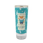 Baby Shower 2 oz Shot Glass -  Glass with Gold Rim - Set of 4