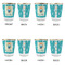 Baby Shower Glass Shot Glass - with gold rim - Set of 4 - APPROVAL