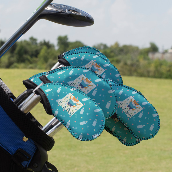 Custom Baby Shower Golf Club Iron Cover - Set of 9