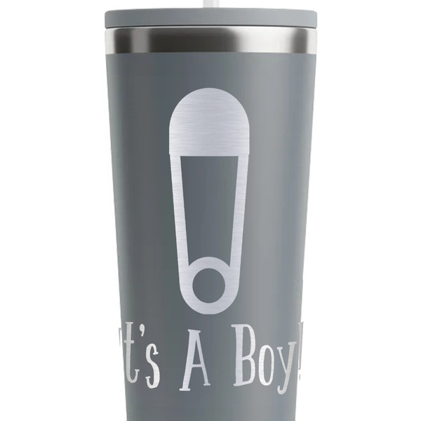 Baby Shower Grey RTIC Everyday Tumbler - 28 oz. - Close Up