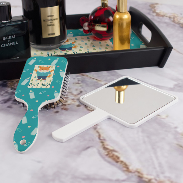 Baby Shower Hair Brush - With Hand Mirror