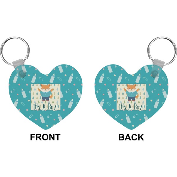 Baby Shower Heart Keychain (Front + Back)