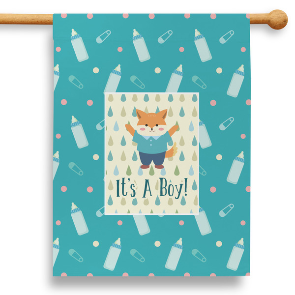 Custom Baby Shower 28" House Flag - Single Sided