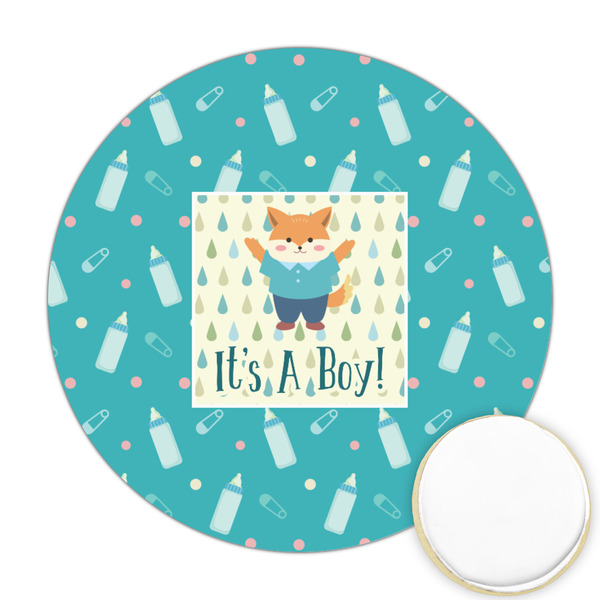 Custom Baby Shower Printed Cookie Topper - Round