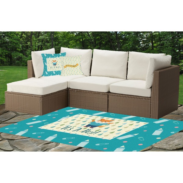 Baby Shower Indoor / Outdoor Rug & Cushions