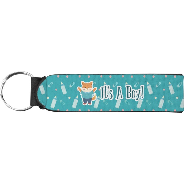 Custom Baby Shower Neoprene Keychain Fob (Personalized)