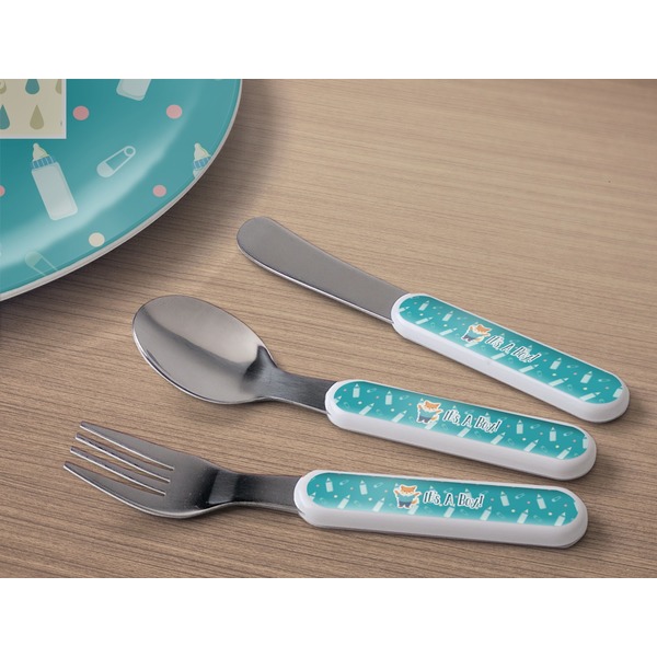 Baby Shower Kids Flatware w/ Plate