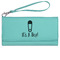 Baby Shower Ladies Wallet - Leather - Teal - Front View