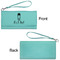 Baby Shower Ladies Wallets - Faux Leather - Teal - Front & Back View