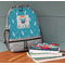 Baby Shower Large Backpack - Gray - On Desk