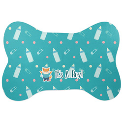 Baby Shower Bone Shaped Dog Food Mat (Large) (Personalized)