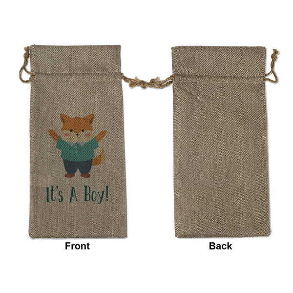 Baby Shower Large Burlap Gift Bags - Front Approval