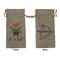 Baby Shower Large Burlap Gift Bags - Front & Back