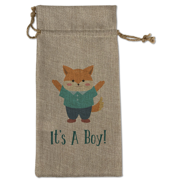 Baby Shower Large Burlap Gift Bags - Front