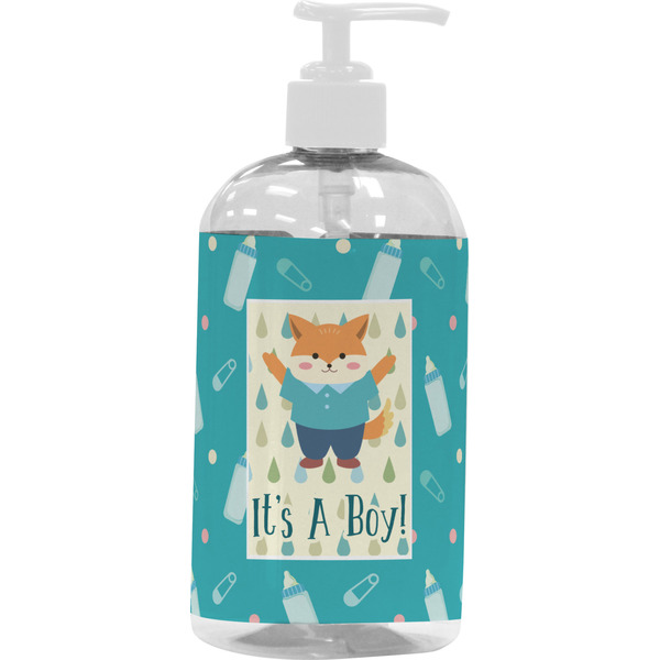 Custom Baby Shower Plastic Soap / Lotion Dispenser (16 oz - Large - White)