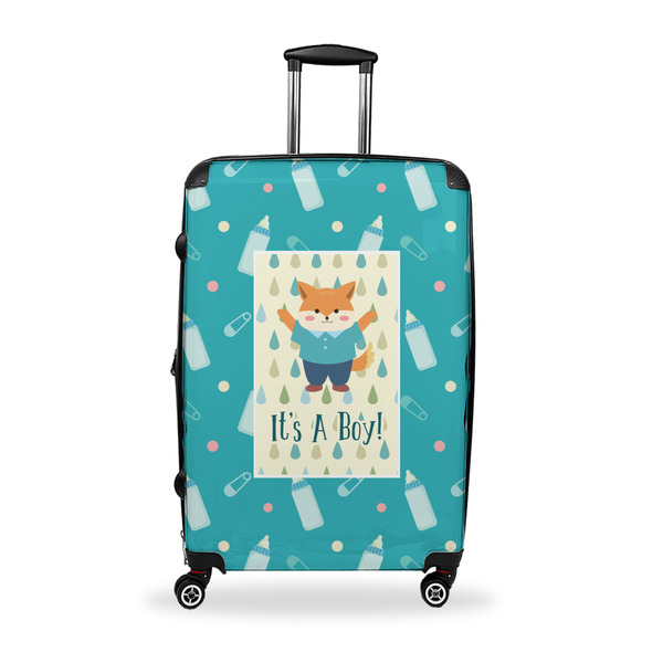 Custom Baby Shower Suitcase - 28" Large - Checked
