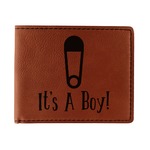 Baby Shower Leatherette Bifold Wallet (Personalized)