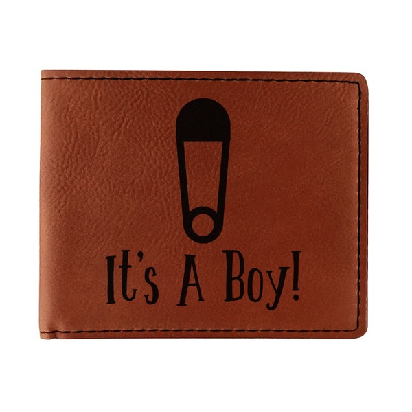 Custom Baby Shower Leatherette Bifold Wallet - Double Sided (Personalized)