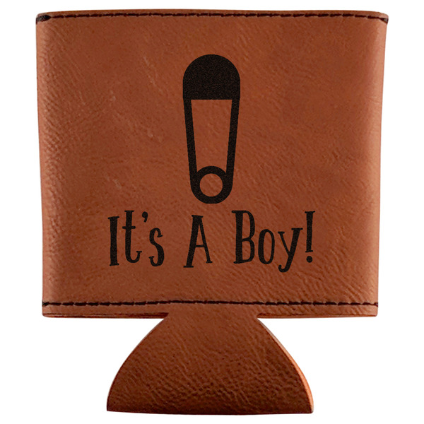 Custom Baby Shower Leatherette Can Sleeve (Personalized)