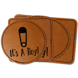 Baby Shower Faux Leather Iron On Patch