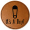 Baby Shower Faux Leather Iron On Patch - Round