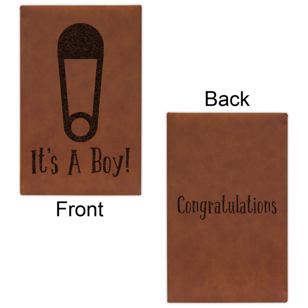 Baby Shower Leatherette Sketchbooks - Small - Double Sided - Front & Back View