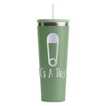 Baby Shower RTIC Everyday Tumbler with Straw - 28oz - Light Green - Single-Sided