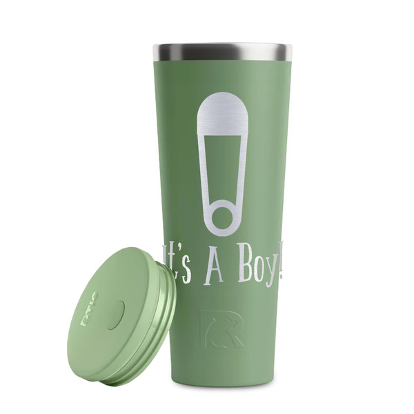 Baby Shower Light Green RTIC Everyday Tumbler - 28 oz. - Lid Off
