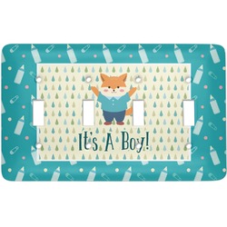 Baby Shower Light Switch Cover (4 Toggle Plate)
