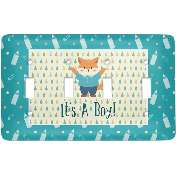 Custom Baby Shower Light Switch Cover (4 Toggle Plate)