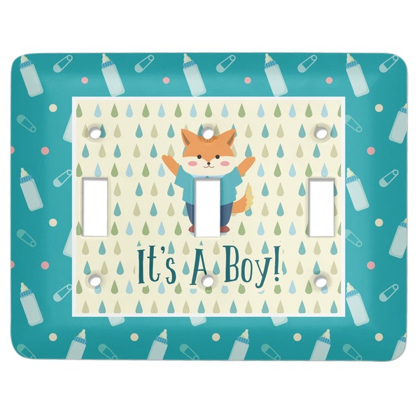 Custom Baby Shower Light Switch Cover (3 Toggle Plate)