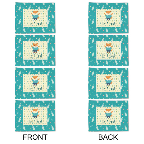 Baby Shower Linen Placemat - APPROVAL Set of 4 (double sided)